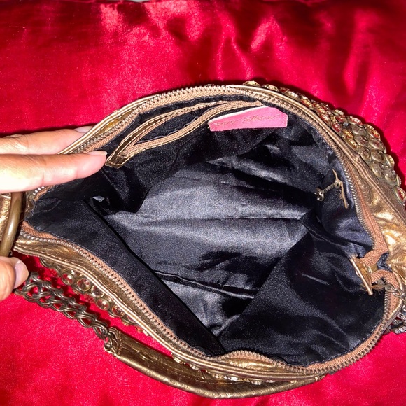 VINTAGE BETSEY JOHNSON RHINESTONE PURSE🧡 - Picture 9 of 14